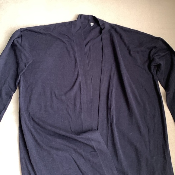 Long navy blue cardigan by Japanese brand Muji - Picture 3 of 8